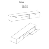 Comoda TV Salome LED, Nuc, 200x41x190 cm, foto produs