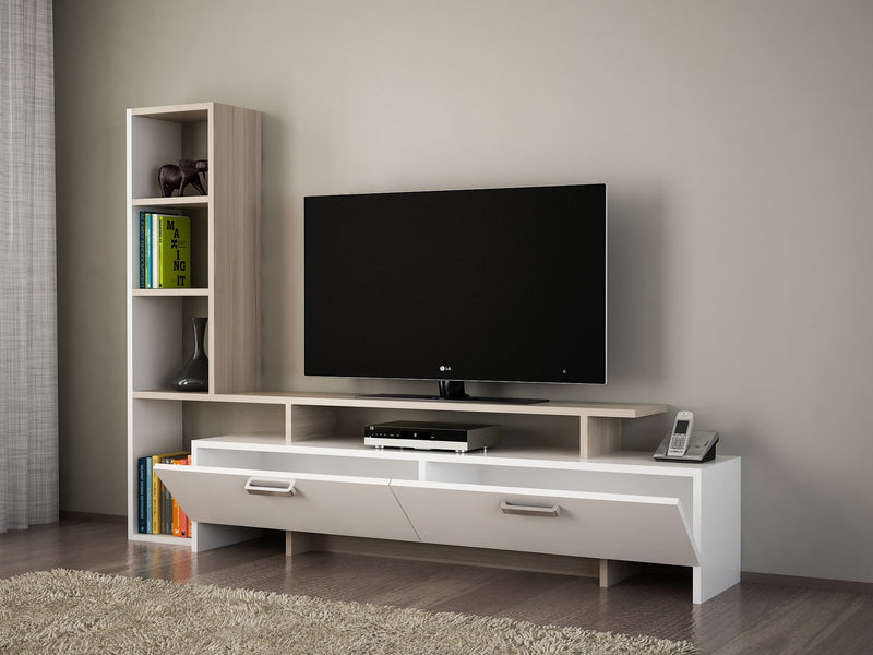 Comoda Tv Simal - White, Cordoba, Alb, 149x171x32 cm, imagine suplimentara