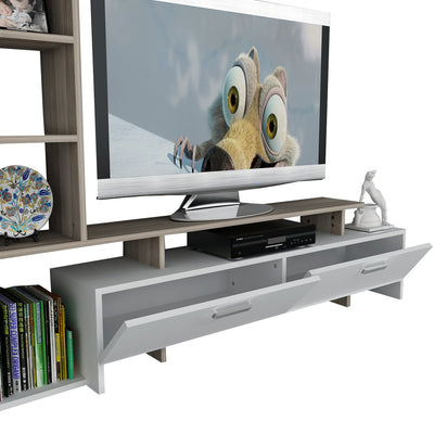 Comoda Tv Simal - White, Cordoba, Alb, 149x171x32 cm, perspectiva suplimentara