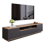 Comoda TV Soren, Antracit - Alb, 180x44x45 cm - Antracit