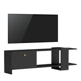 Comoda TV Standi, Negru, 120x25x36 cm