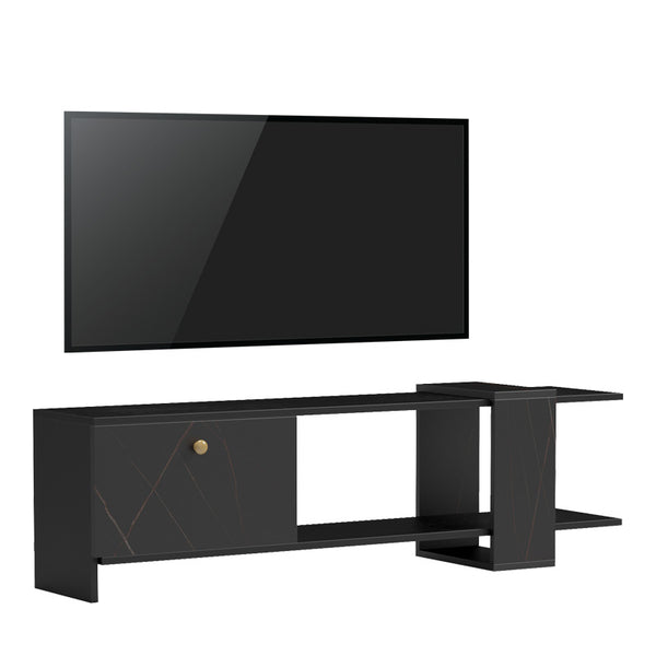 Comoda TV Standi, Negru, 120x25x36 cm