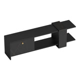 Comoda TV Standi, Negru, 120x25x36 cm
