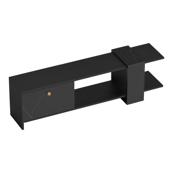 Comoda TV Standi, Negru, 120x25x36 cm
