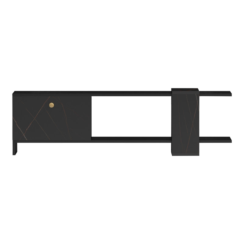 Comoda TV Standi, Negru, 120x25x36 cm