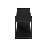 Comoda TV Standi, Negru, 120x25x36 cm