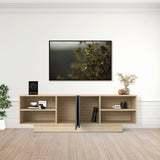 Comoda TV Stevie, Sonoma, 160x40x50 cm - Sonoma-Gri inchis