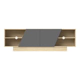 Comoda TV Stevie, Sonoma, 160x40x50 cm - Sonoma-Gri inchis