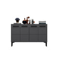 Comoda TV Stria - Anthracite, Gri, 75x30x120 cm