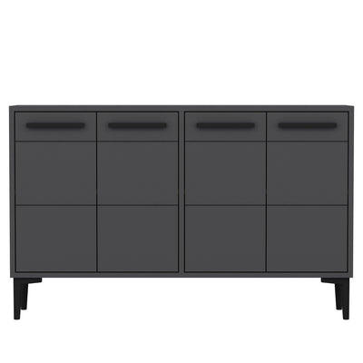 Comoda TV Stria - Anthracite, Gri, 75x30x120 cm