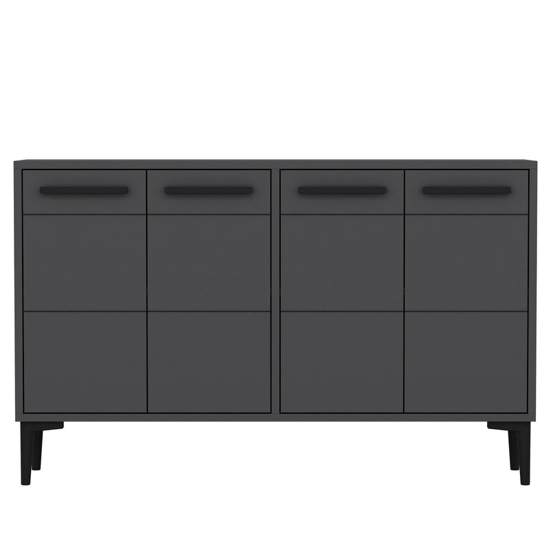 Comoda TV Stria - Anthracite, Gri, 75x30x120 cm