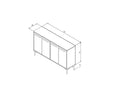 Comoda TV Stria - Anthracite, Gri, 75x30x120 cm