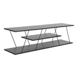 Comoda TV Tars, 120x30x33 cm - Gri inchis