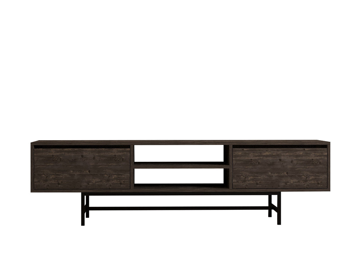 Comoda Tv Tauber, Stejar - Gri, 180x50x40 cm - Gri