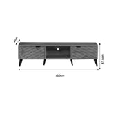 Comoda TV Thelma, Sonoma, 150x40x41 cm, perspectiva suplimentara