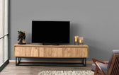 Comoda Tv Tılsım 180, Negru, 180x50x40 cm
