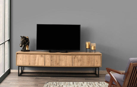 Comoda Tv Tılsım 180, Negru, 180x50x40 cm