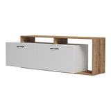 Comoda TV Tobler, Alb, 170x40x53 cm