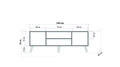COMODA TV Truva -  TV Stand 6, Stejar Sonoma, 50x40x140 cm