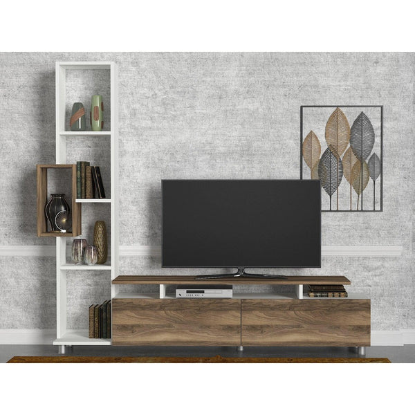 Comoda Tv Tulip TV Unit, Alb - Nuc, 30x167x160 cm