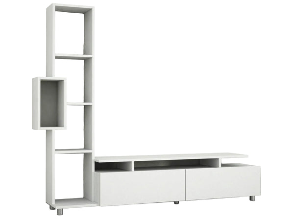 Comoda Tv Tulip TV Unit, Alb - Nuc, 30x167x160 cm