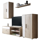 Comoda TV Zafira, Sonoma-alb, 190x35x190 cm
