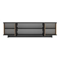 Comoda Tv Zafore, nucului cu blat din marmura, neagra, 180x33x50 cm, detaliu produs