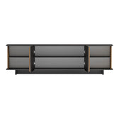 Comoda Tv Zafore, nucului cu blat din marmura, neagra, 180x33x50 cm, detaliu produs