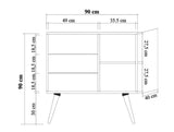Comoda Verybox - Dresser 3, Sonoma, 90x40x90 cm