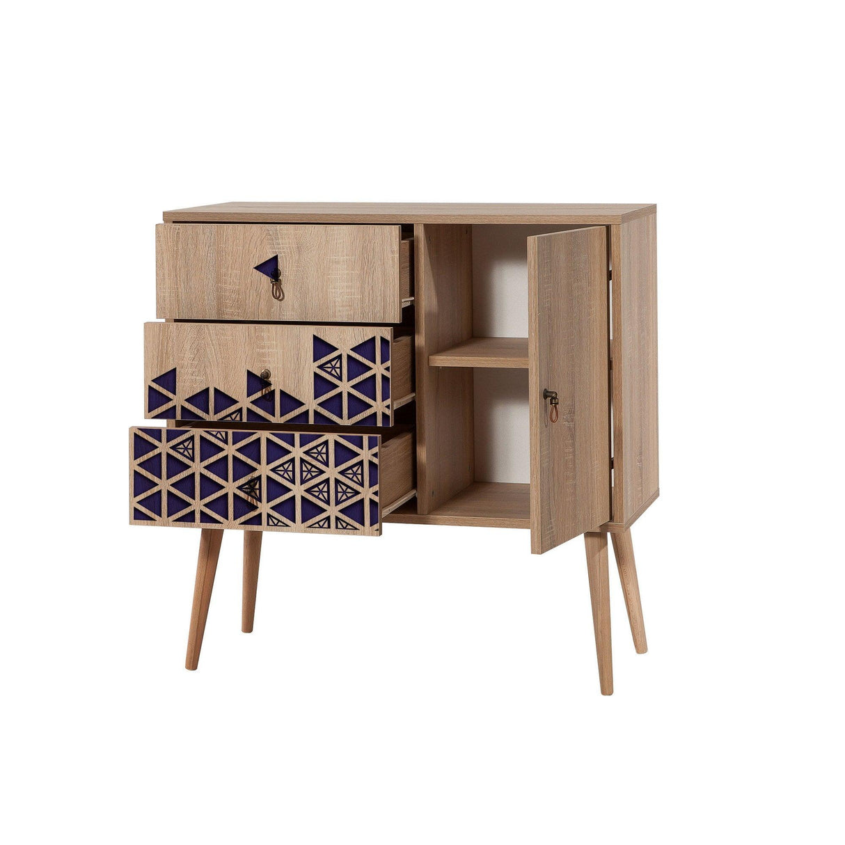 Comoda Verybox - Dresser 4, Sonoma, 90x40x90 cm