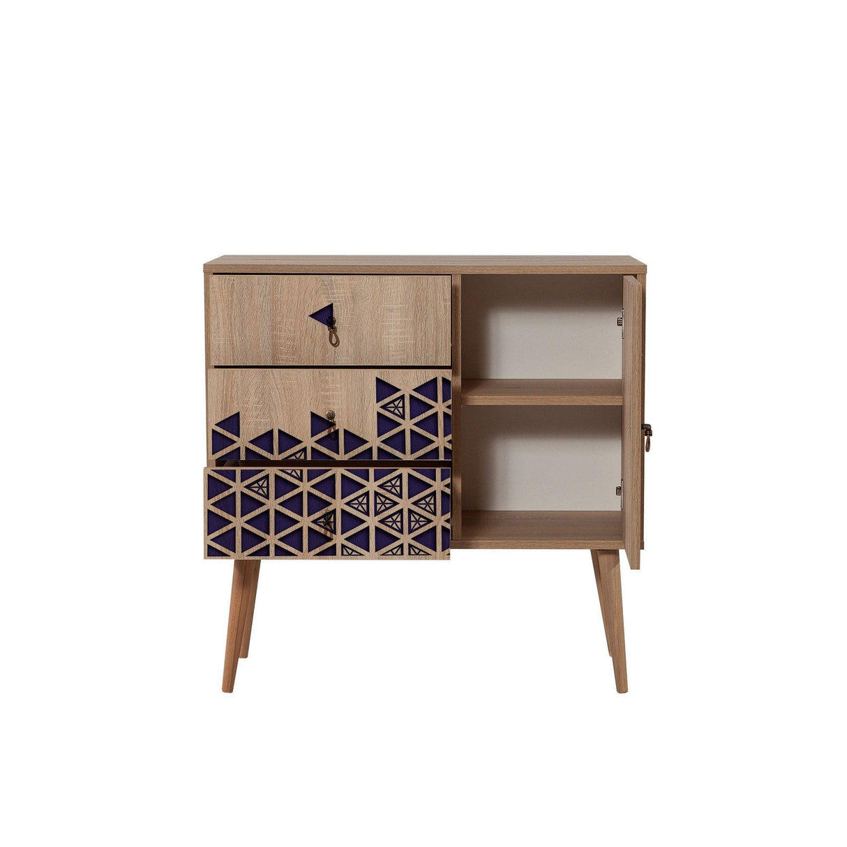 Comoda Verybox - Dresser 4, Sonoma, 90x40x90 cm