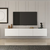 Comoda West, Gri - Alb, 150x32 cm - Alb