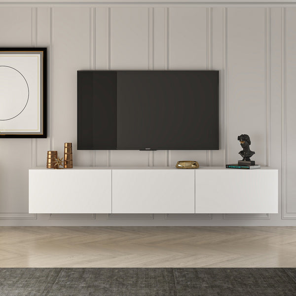 Comoda West, Gri - Alb, 150x32 cm