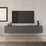 Comoda West, Gri - Alb, 150x32 cm - Gri