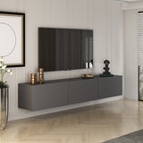 Comoda West, Gri - Alb, 150x32 cm - Gri