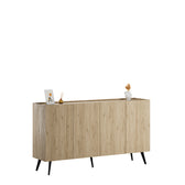 Consolă Consola Adore Luna cu 4 usi, Stejar, 180 x 100 x 43 cm
