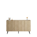 Consola Adore Luna cu 4 usi, Stejar, 180x100x43 cm, perspectiva suplimentara