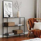 Consola Aida D100, Negru, 30x85x100 cm