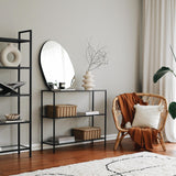 Consola Aida D100, Negru, 30x85x100 cm