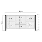Consolă Arcas Tonya, Stejar, 160x80x45 cm