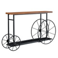 Consolă Bike, negru-nuc 148x28x85 cm
