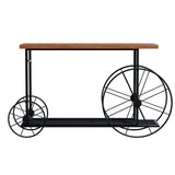 Consolă Bike, negru-nuc, 148x28x85 cm