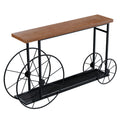 Consolă Bike, negru-nuc, 148x28x85 cm, perspectiva suplimentara