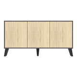 Consola Bufet Billie, Pal melaminat, 149x40x77 cm - Antracit-Sonoma