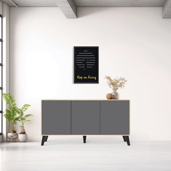 Consola Bufet Billie, Pal melaminat, 149x40x77 cm