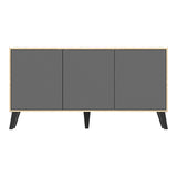 Consola Bufet Billie, Pal melaminat, 149x40x77 cm - Sonoma-Antracit