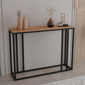 Consola Cansbia, Stejar-Negru, 100x25x75 cm