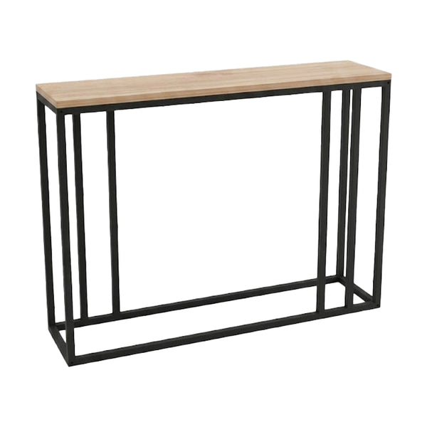 Consola Cansbia, Stejar-Negru, 100x25x75 cm