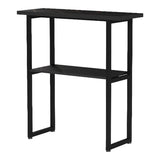 Consolă cu efect de marmură Solain, stil modern, metal, negru, 79x29x85 cm