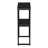 Consolă cu efect de marmură Solain, stil modern, metal, negru, 79x29x85 cm